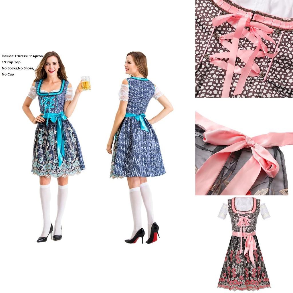 Classic Women's Dirndl Dress For Oktoberfest With Exquisite Design And Vibrant Colors