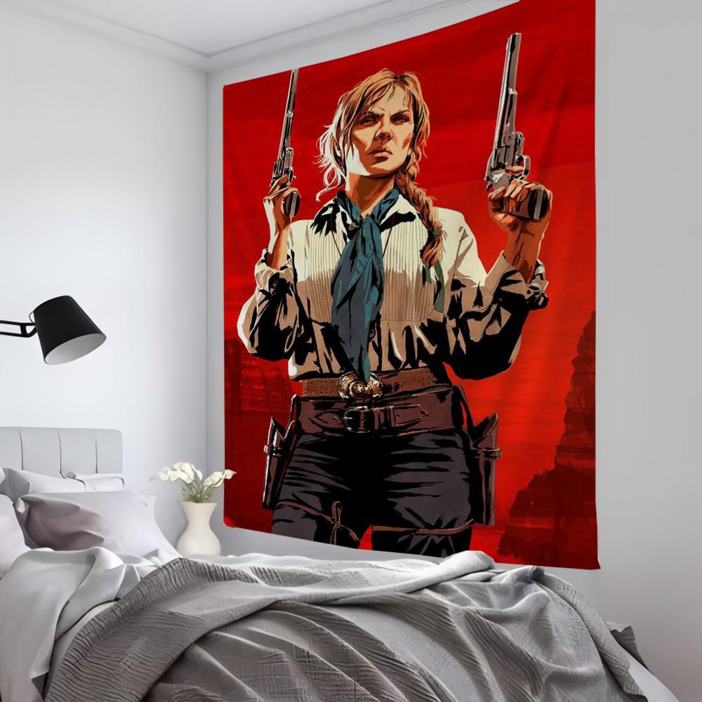 Rdr2 Sadie Adler Arazzo Decorazione Stanza Panno da Parete Sfondo Appeso per Feste Decorazione Stanza Stanza dei Bambini