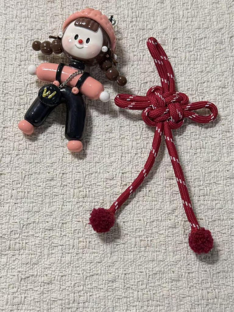 Pearl Chinese Knot Ethnic Style Handmade Woven Nylon Rope Phone Lanyard Pendant