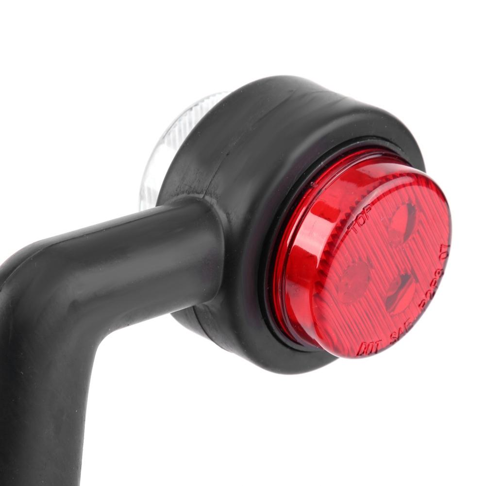 2Pcs 12 LED 10V‑30V Elbow Side Marker Indicator Light Lamp Side Marked Lamp for Car Truck (X1)