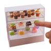 1:12 Mini Dollhouse Cake Display Cabinet Model Accessory Photo Props Simulation Holiday Gift