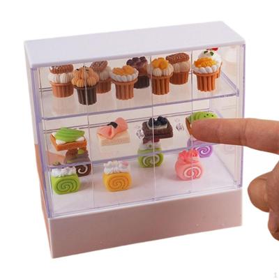 1:12 Mini Dollhouse Cake Display Cabinet Model Accessory Photo Props Simulation Holiday Gift