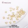 Brass Round Spring Ring Clasp Crimp Beads End Beads Findings For DIY Jewelry Making 14K/18K Gold Plated U-shaped Protective Tube