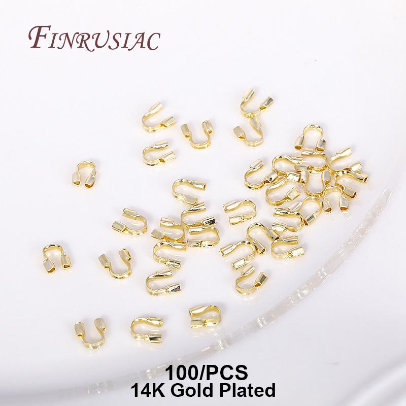

14K/18K Gold Plated Protector For Jewelry,Crimp Beads,Jewelry Clasp Connectors For Jewelry,DIY Bracelet Accessories