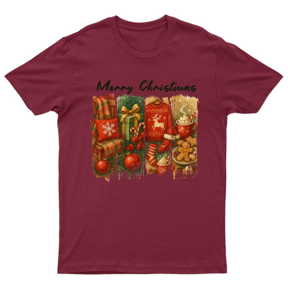 Merry Christmas Festive Holiday TShirt Unisex Gift Retro Seasonal Funny Xmas a