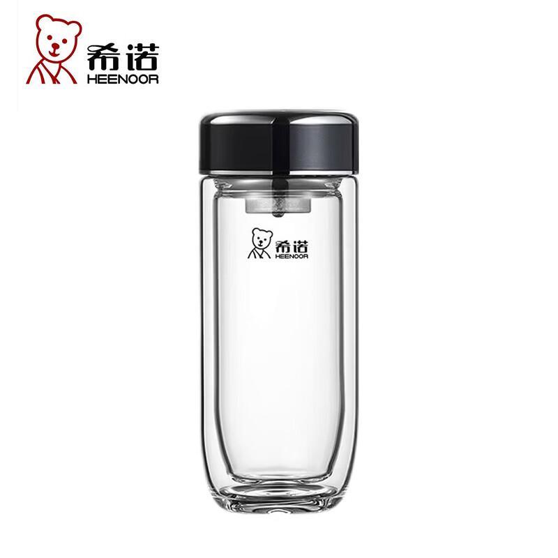 Xinuo 280ml Double-Layer Antibacterial Glass Tea Cup
