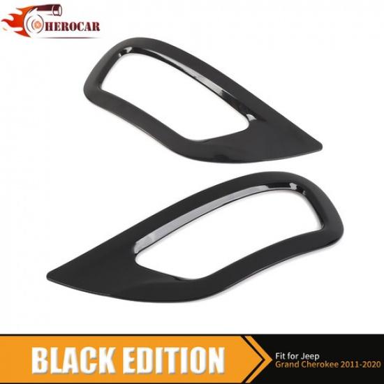 

2X Gloss Black Rear Fog Light Lamp Covers For Jeep Grand Cherokee 2011+ Exterior