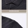 [Sheep Wool&Texture Jacquard] Spring and Autumn New Skin Friendly Breathable Men's Polo Knitted Collar