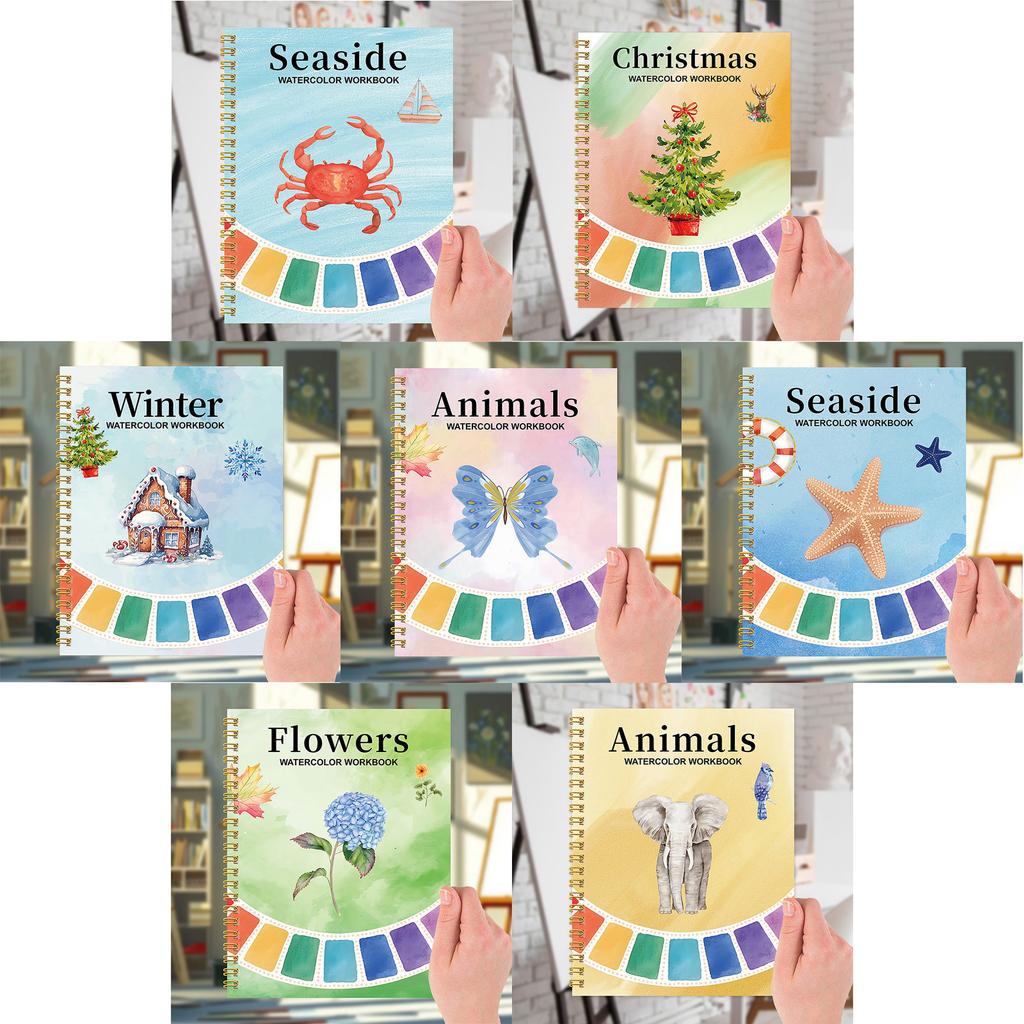 Watercolor Coloring Book Watercolor Practice Pad For Beginners And Artists