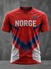 Nordisches Wikinger Norwegen Hemd Herren Damen 3D Gedrucktes Vintage Kulturmuster Kurzarm Streetwear T-Shirt Schnelltrocknend Sommer Freizeit Oberteil