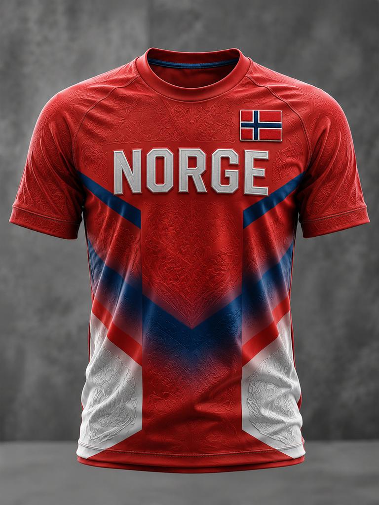 Nordisches Wikinger Norwegen Hemd Herren Damen 3D Gedrucktes Vintage Kulturmuster Kurzarm Streetwear T-Shirt Schnelltrocknend Sommer Freizeit Oberteil