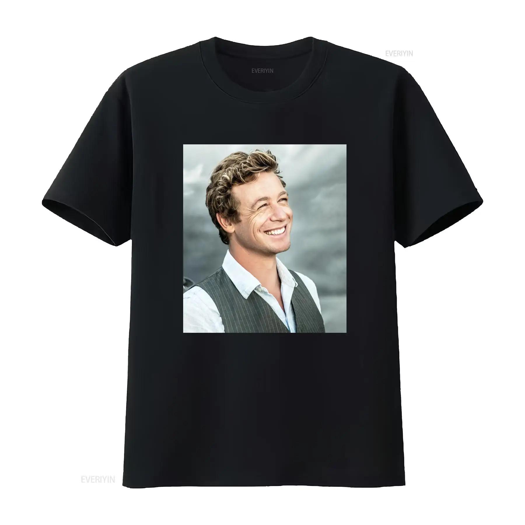 

Patrick Jane The Mentalist Cool Detective Series Simon Baker Fans T Shirt Stylish Design for vintage Washed Comfortable 5XL різнокольоровий