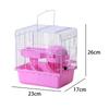 Portable Hamster Cage with Handle Gerbils Carry Case for Temporary Housing Accessories with Ventilation Small Animal Carrier
