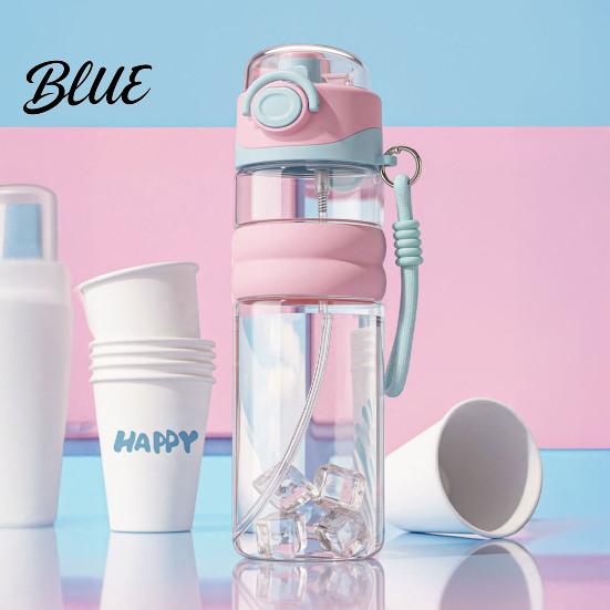 Leak Proof Sports Water Bottle Spray Bottle 750ml Dual-Use Mist And Drink Cup with Safety Outdoor Fitness Drinking Lock Leak-Proof Plastic
