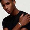 Maßgeschneidertes Edelstahl-Kettenarmband für Männer Jungen, Silberfarben Verstellbares Figaro-Gliederketten-Armband, Lässiger Schmuck Geschenk