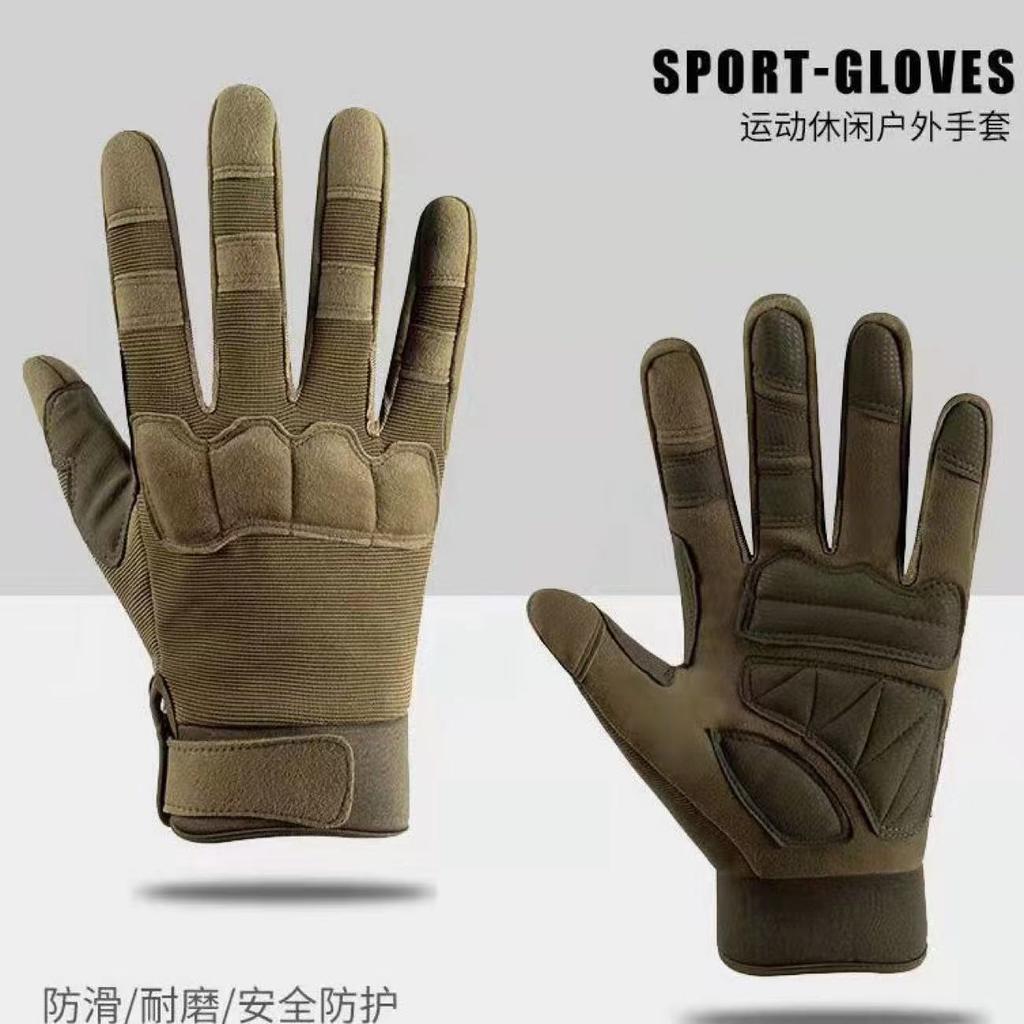 Tactical Gloves Men Full Finger Outdoor Sports Climbing Anti-Slip Military Motorcycle Riding Hard Shell Gloves