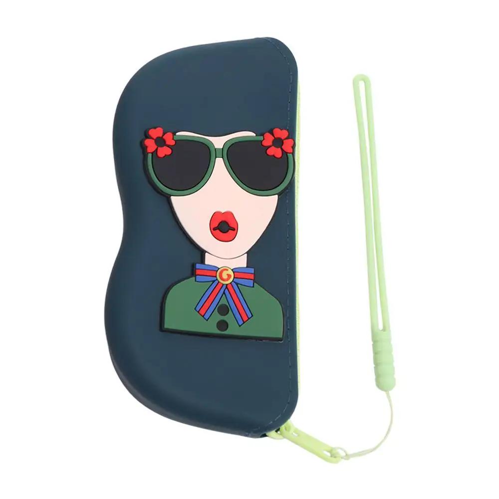 Multifunctional Silicone Glasses Bag Dustproof Cartoon Silicone Eyeglasses Case Coin Purse Waterproof Sunglasses Storage Clip