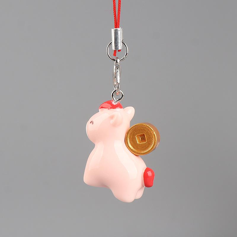 

1/4/5Pcs Creative Cute Horse Year Keychain Sweet Cartoon Pony Mobile Phone Pendant Versatile Bag Accessory Student New Year Gift A9