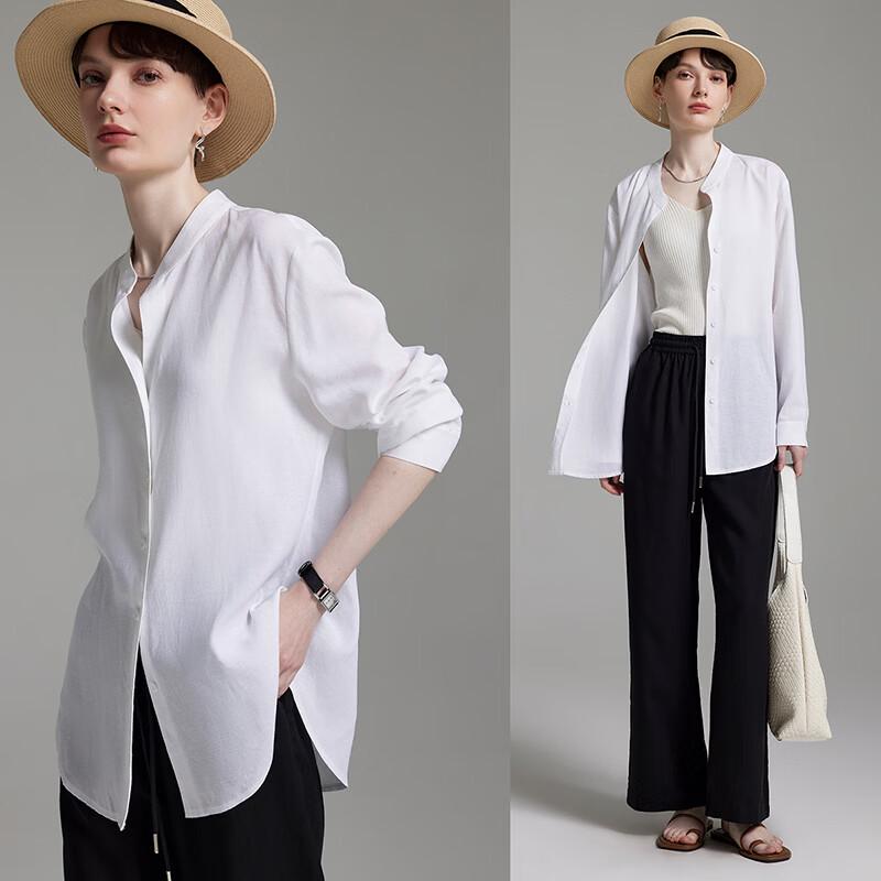Women s Tencel Linen Loose Fit Shirt Jacket XL