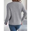 Lässiger Rollkragenpullover mit langen Ärmeln und einfarbigem Twist für Damen im Herbst und Winter