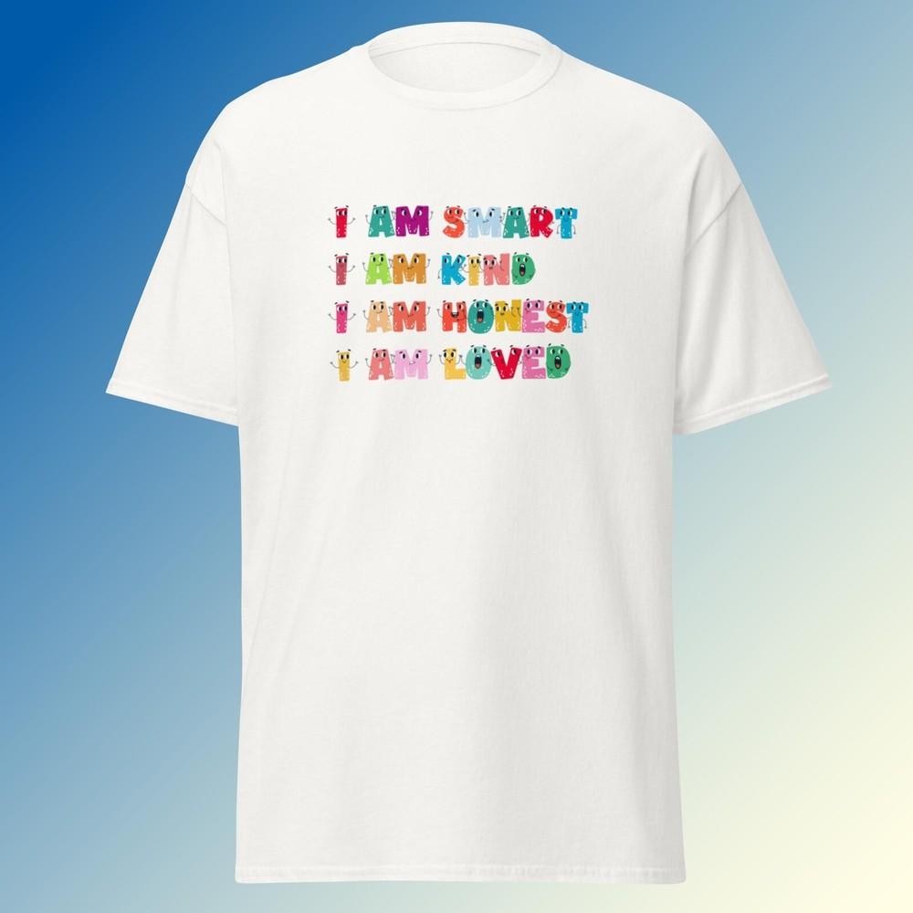 I Am Loved Statement Affirmation T-Shirt Positive Vibes Inspirational Motivat#26 Unisex T-Shirt XXXXL