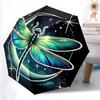 1pc Dragonfly Crescent Automatic Open/Close Umbrella with Folding Feature Compact Travel Umbrella, Lightweight Design, for Commuting, Business072
