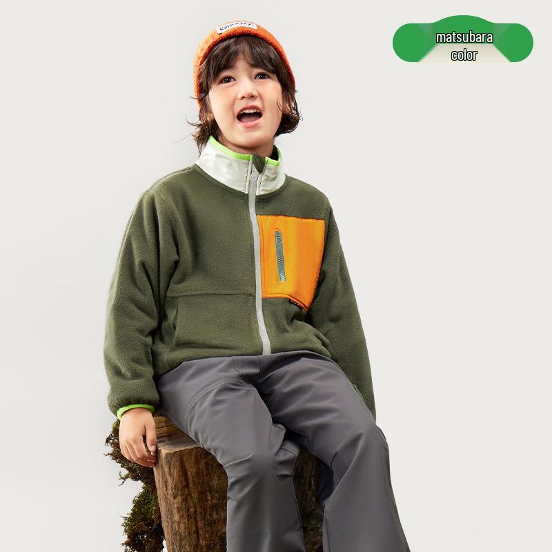KK Tree Kids Fleece-Lined Jacket for Boys & Girls - Thick, Warm, Autumn/Winter Outerwear 130 cm