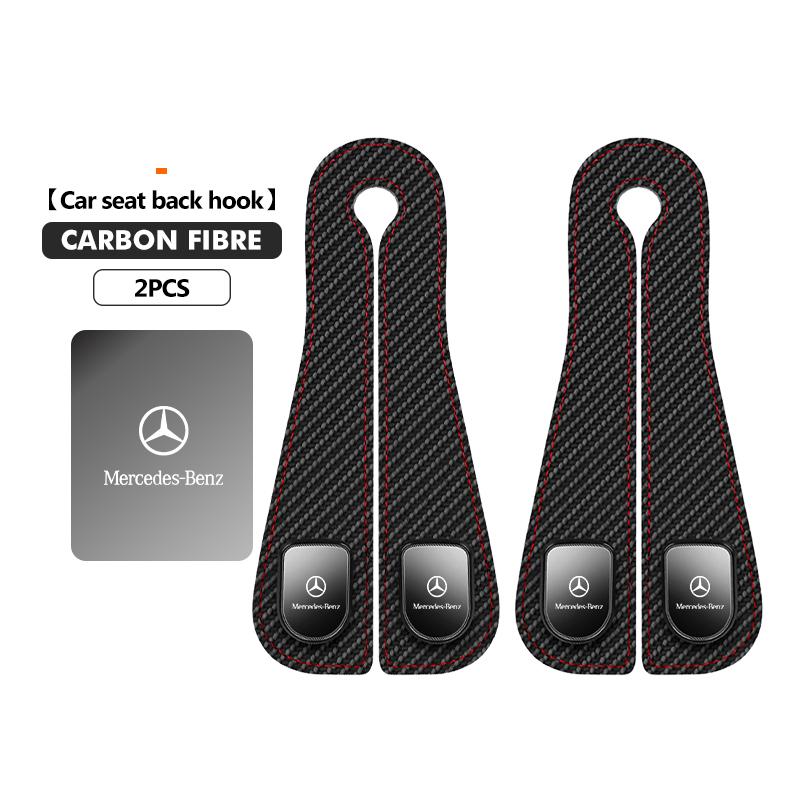 Car Seat Hook Headrest Hanger Two Head Seat Back Organizer Hook For Mercedes Benz C180 C300 W124 W176 W177 C200 C260 GLC CLE CLA LX1