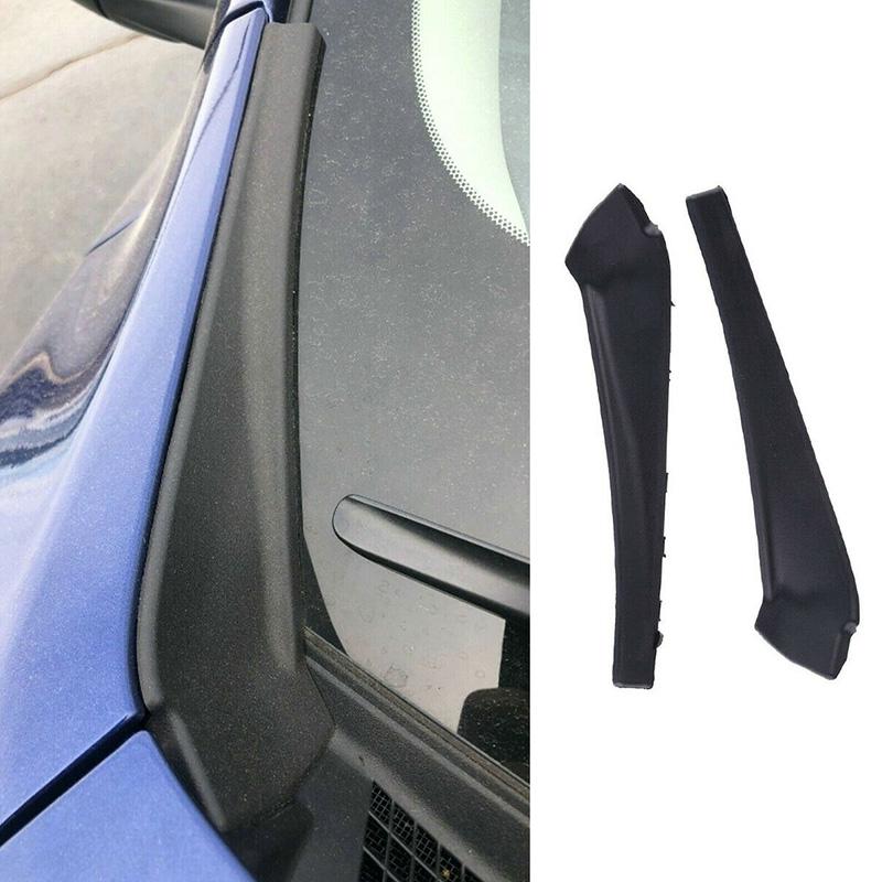 Pair Car Front Side Windshield Wiper Cowl Extension Trim Cape Black Grille Outer Cover for Nissan Rogue 2014-2020 Exterior Parts
