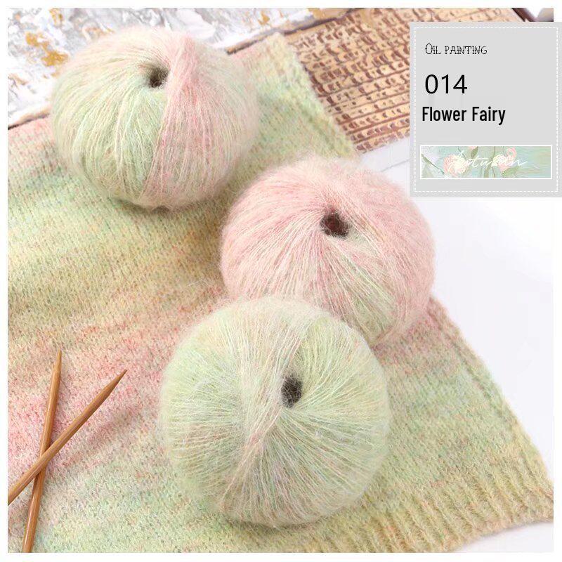 Gradient Silk Mohair Yarn for Hand-Knitted Sweaters and DIY Shawls