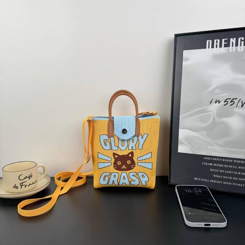 New knitted mobile phone bag, high-end handbag, women's messenger bag, adjustable versatile, convenient and large-capacity bag
