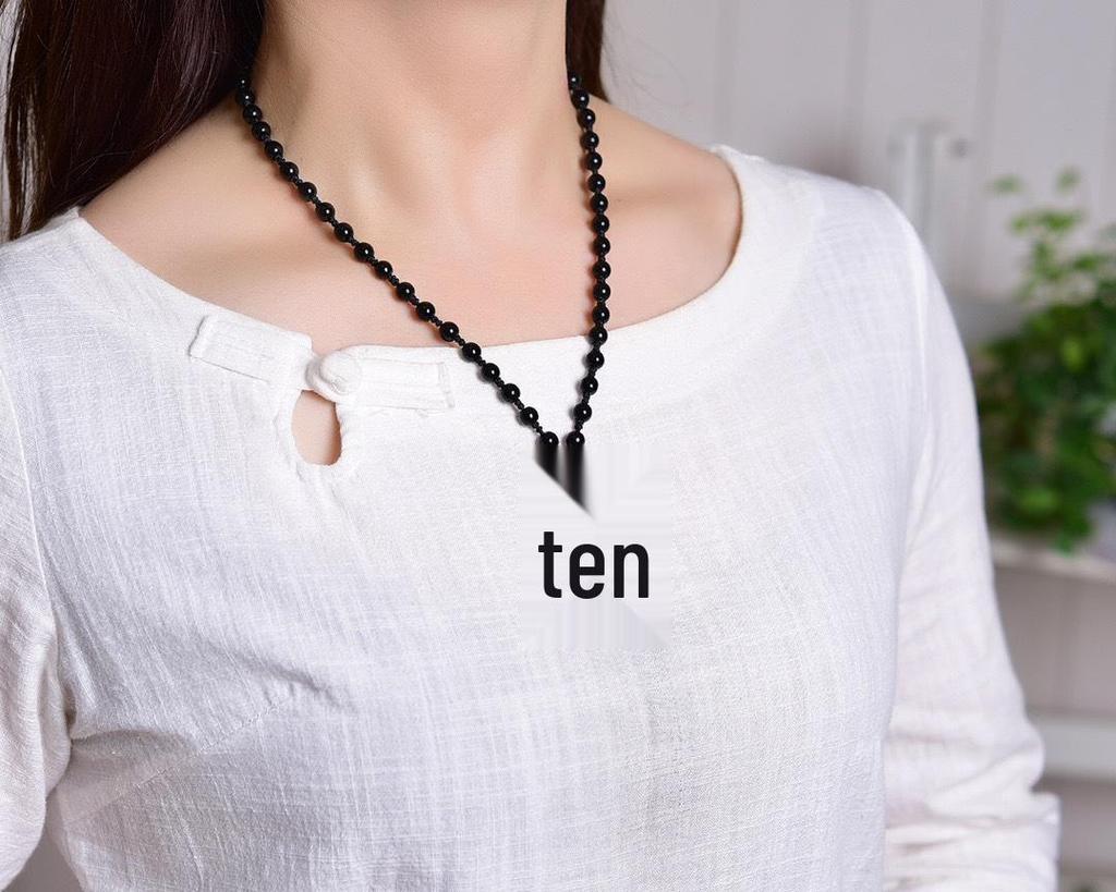 Unisex Hydrating Obsidian Cross Pendant Necklace with Large Quantity Discounts