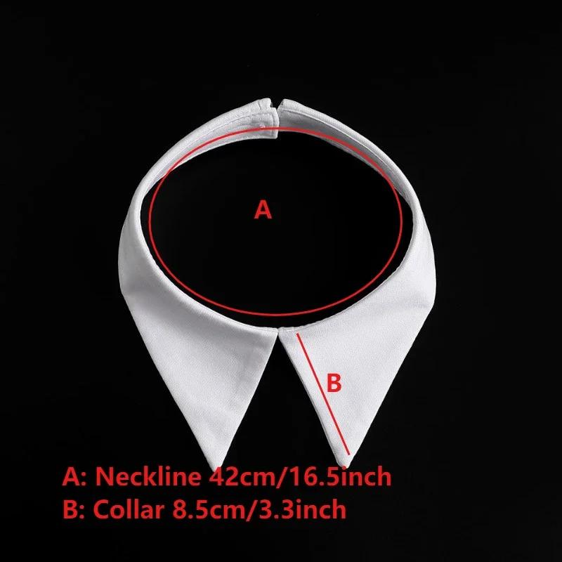 Black/White Pointed Collar Shirt Detachable Fake Collar for Women's Autumn Multifunctional Neck Decoration False Clothes Collars