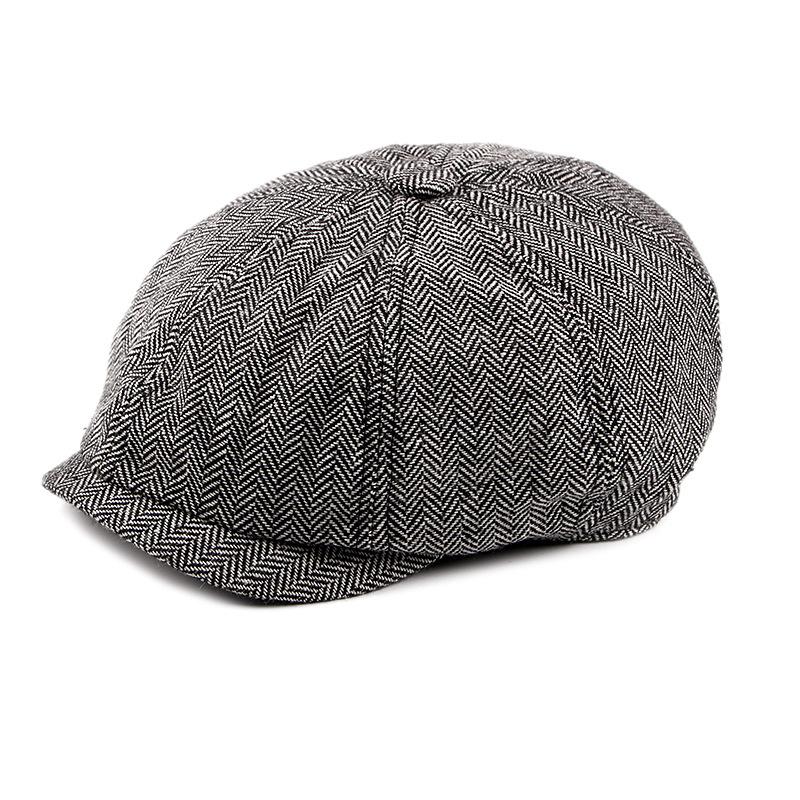 Retro British Newsboy Cap Gatsby Octagonal Hats for Men Women Spring Autumn Classic Herringbon Beret Hat Flat Caps Gavroche