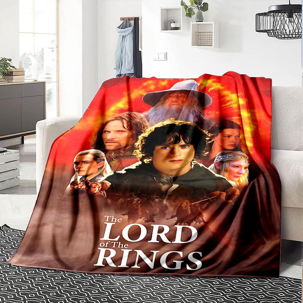 1pc The Lord of The Rings Flannel Blanket Soft Warm Throw for Home, Office, Travel, All-Season Cozy Bedding GiftL1268