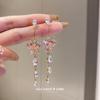 European and American Exaggerated Heavy Industry Crystal Fringed Earrings Femininity High-end Atmospheric Earrings Earrings Trendy, New Popular Models