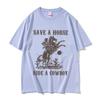 Peter Anor Save A Horse Ride A Cowboy Men's pattern print T-shirt Harajuku Retro Casual T-shirt 100% pure cotton Short sleeve