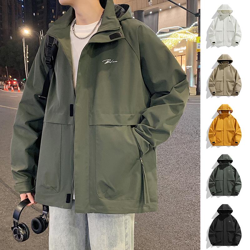

Men s Double-Sided Hooded Winter Jacket - Thick Cotton Padded, Casual Loose Fit Outerwear M
