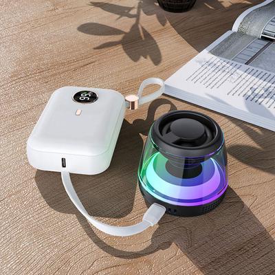 Mini Pocket Bluetooth Speaker Magnetic RGB Ambient Light Bluetooth Sound Wireless TWS Stereo MP3 Music Player Support TF Card