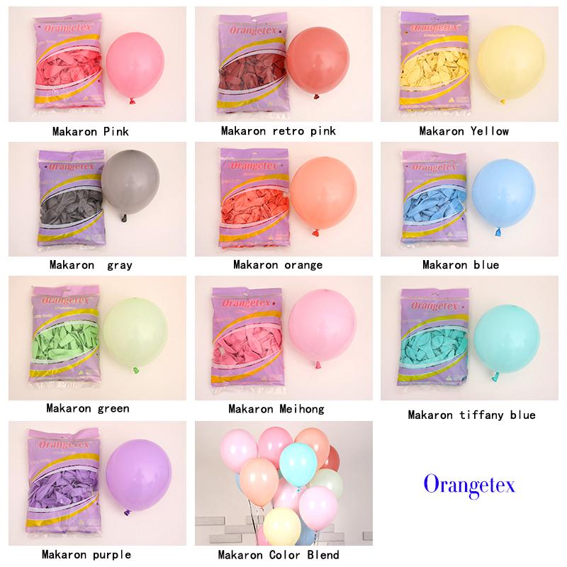 Orangetex 12 Inch Round Latex Helium Balloon Party Decoration Macaron Pastel Color Balloons