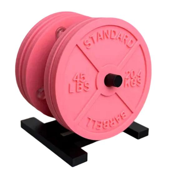 

Weight Plate Coaster Set with Rack, Creative Barbell Plate Design Coasters, 45LBS Logo Drink Coasters, Personalized Gift for Gym Lovers Fitness Fans