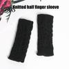 Elegant Winter Arm Warmers Women Ribbed Wrist Warmers, Stretchy Cable Knitted Fingerless Gloves, Stylish Fall Layering Sleeves Soft Warm Mitten, Half