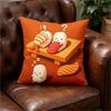 Cute Cartoon Sushi Print Throw Pillow Cover, Kawaii Japanese Food Decorative Cushion Case For Sofa Bedroom