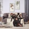 Kpop Ateez Band Soft Warm Blanket  Picnic Plush Throw Blanket Street Trend Outdoor Flannel Bedspread Sofa Bed Cover