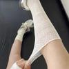1 Pair Flower Lace Socks Fashion Mesh Retro Hollowed Out Lolita Crew Socks Sweet Pile Socks Daily Thin Vintage Women