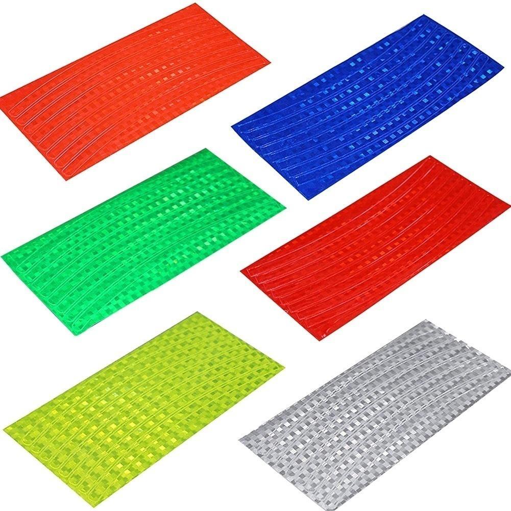 Fluorescent Bike Bicycle Sticker Cycling Wheel Rim Reflective Stickers