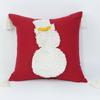 Christmas Tufed Pillow Cover Cotton Embroidered Couch Living Room Bedroom