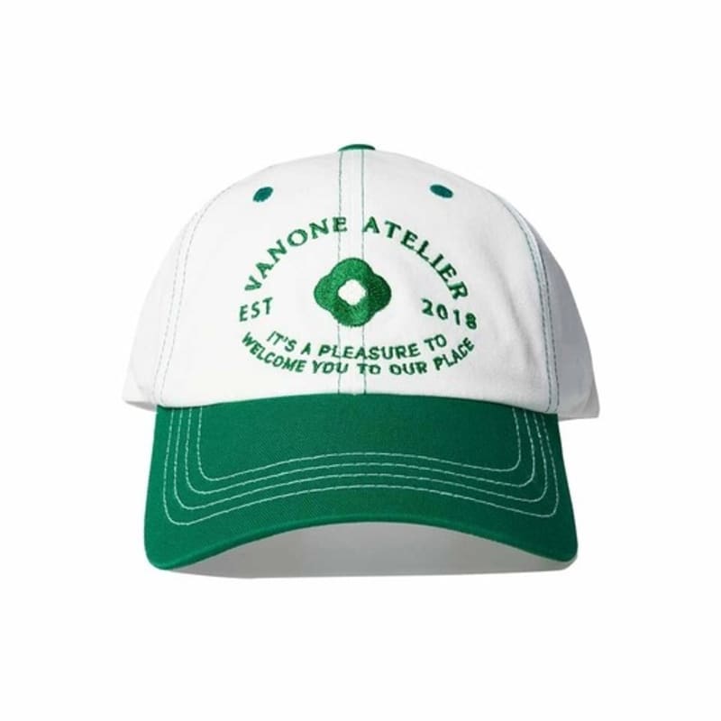 vanone atelier B3004 logo vintage ball cap_Green