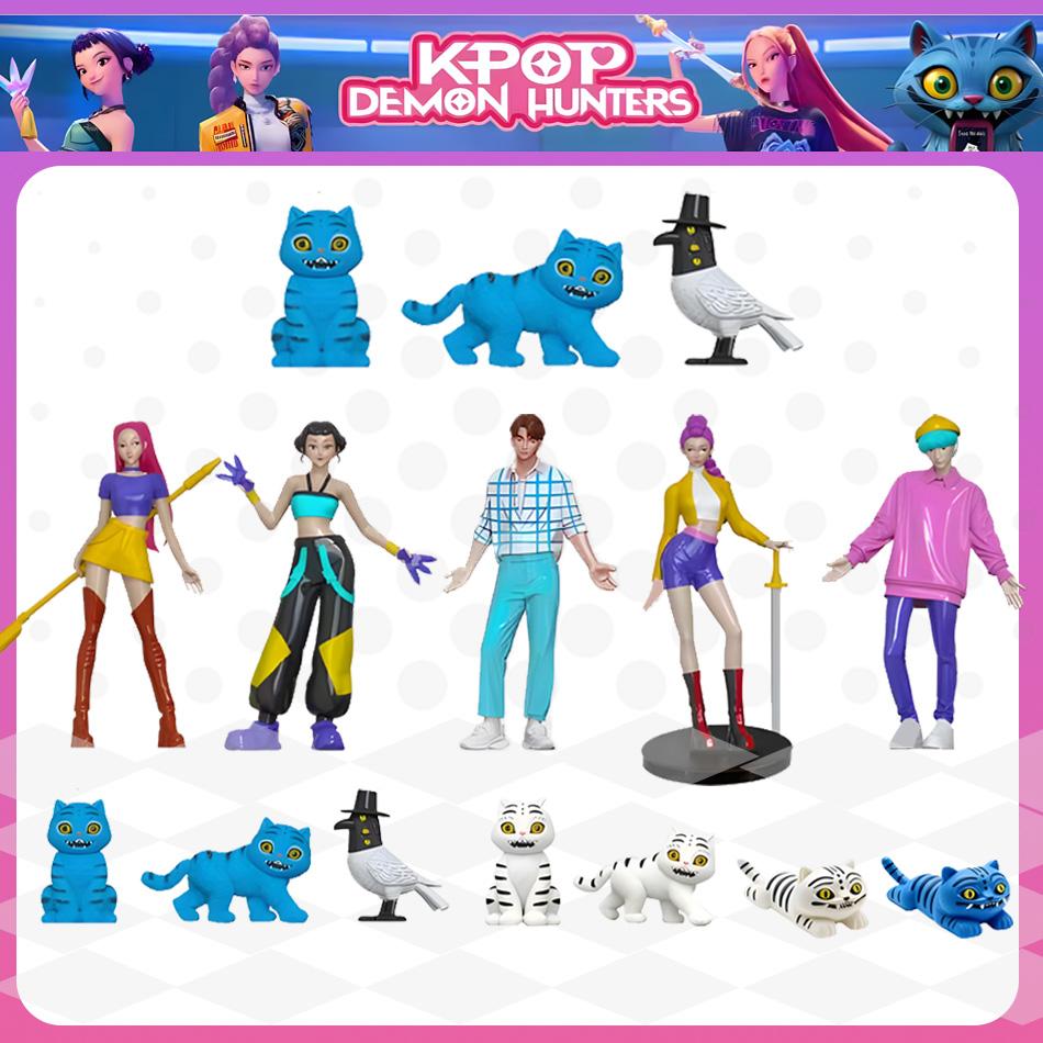 Dämonenjäger Actionfiguren Set Sammelbare Stofftiere Derpy Tiger Rumi Mira Zoey Sussy Puppen - 5/7/12 Stück Geschenk für Fans