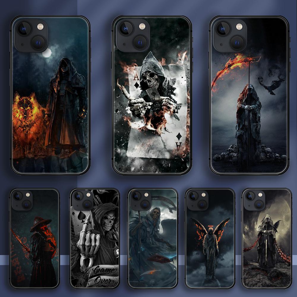 

Skull Grim Reaper Art Чехол для телефона для iPhone Samsung Galaxy Redmi Xiaomi Oppo OnePlus Note S A 7 8 9 10 11 12 13 14 20 21 22 23 53 54 Pro Plus Ultra